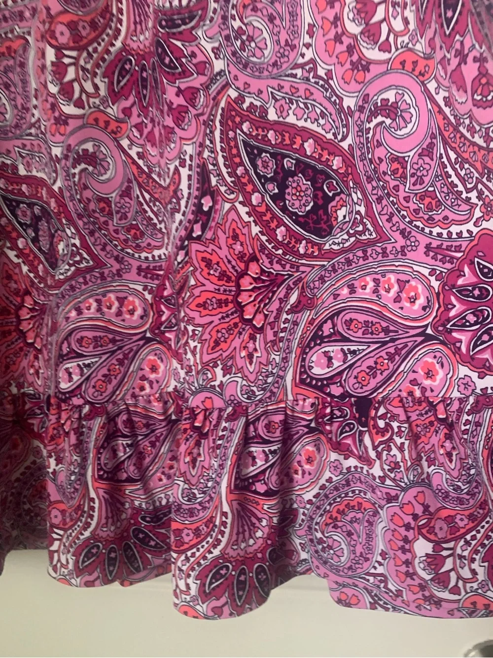 Michael Kors Pink Paisley Tie-Neck Mini Dress Size XS